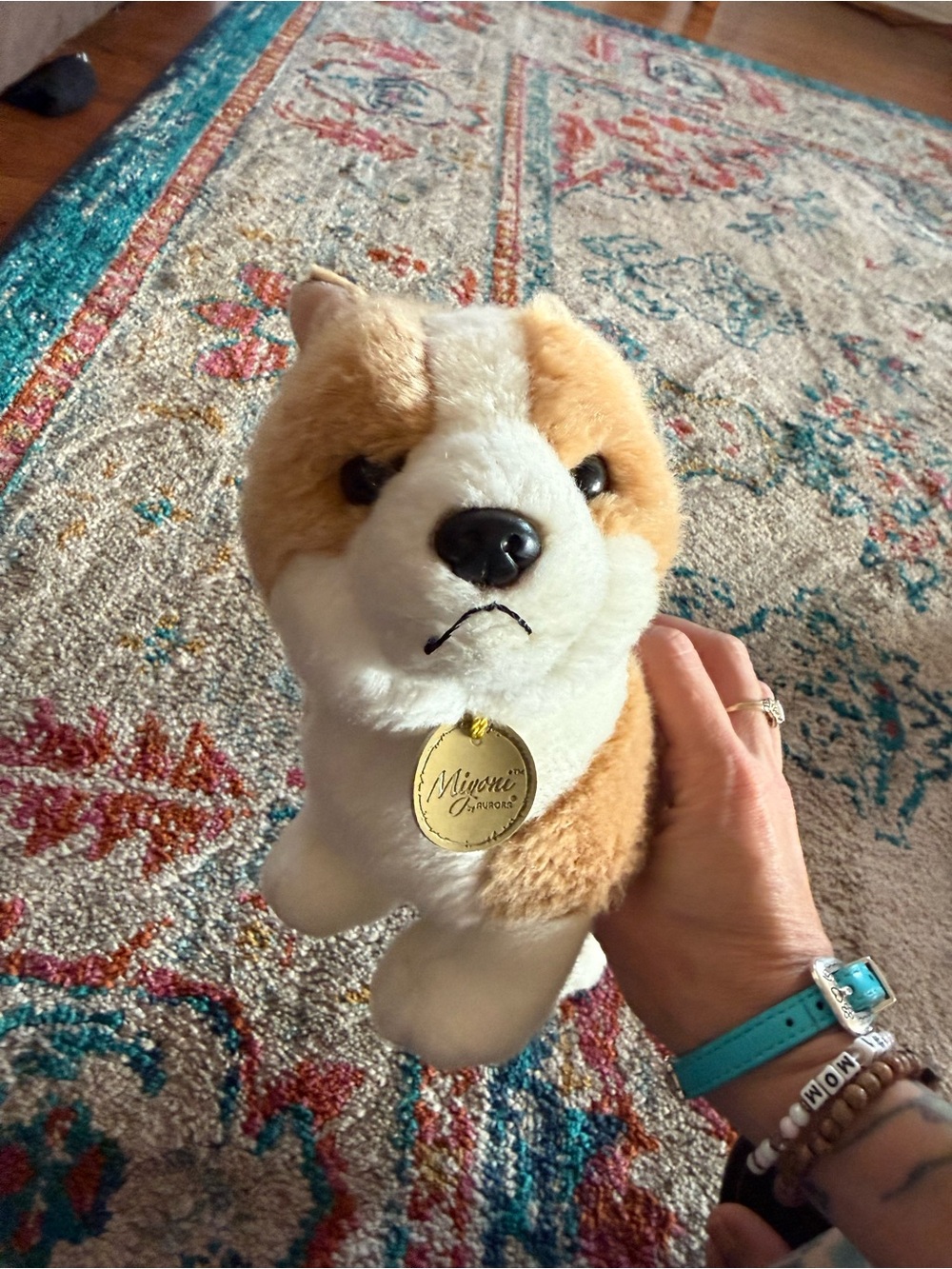Miyoni Corgi Brown and White Plush Dog Toy - Soft Collectible